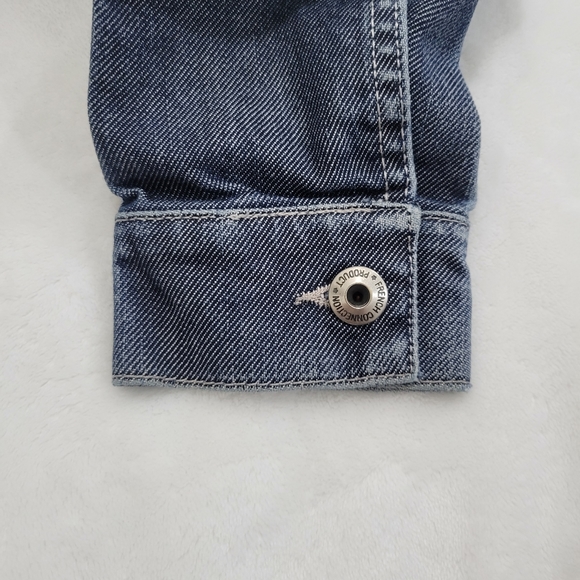 French Connection Blue Grey Denim Jacket Women's Size M - Picture 5 of 8